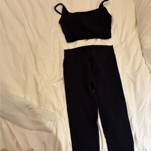 Gymshark waffle Black Two-Piece Set